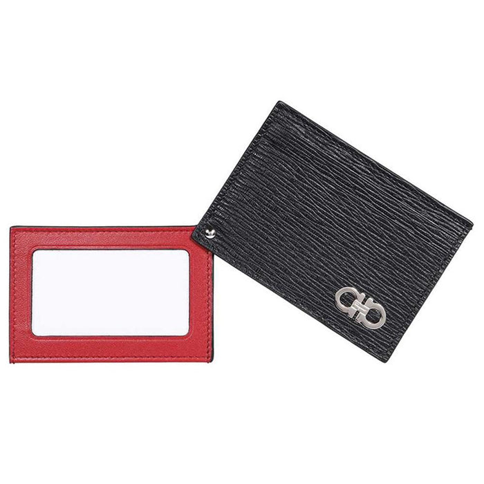 Ferragamo Men's Double Gancini Silver-Tone Card Holder 0685914