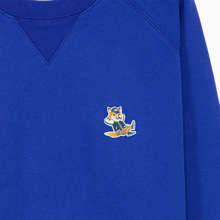 Maison Kitsune Dressed Fox Blue Cotton Sweatshirt Unisex
