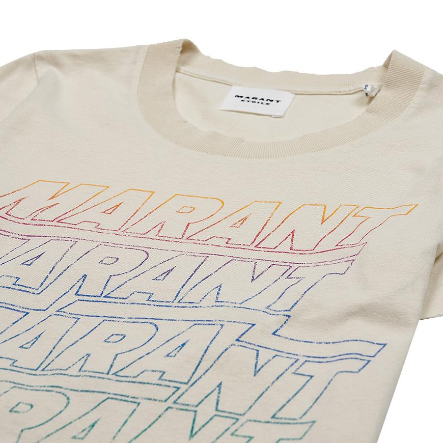 Isabel Marant Women’s Ziliani Logo T-Shirt White Cotton Tee