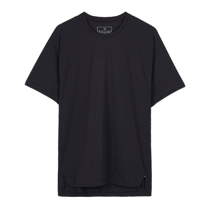 Y-3 Black Short Sleeve Running T-Shirt Men