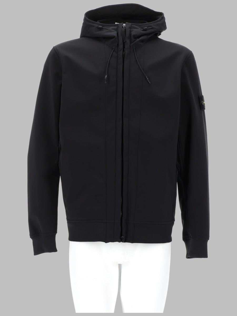 STONE ISLAND Black Nylon Bomber Jacket for Men
