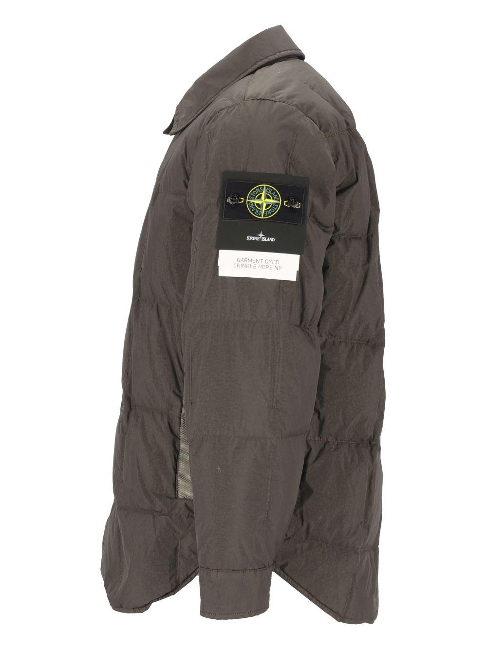 STONE ISLAND Black Down Puffer Jacket for Men