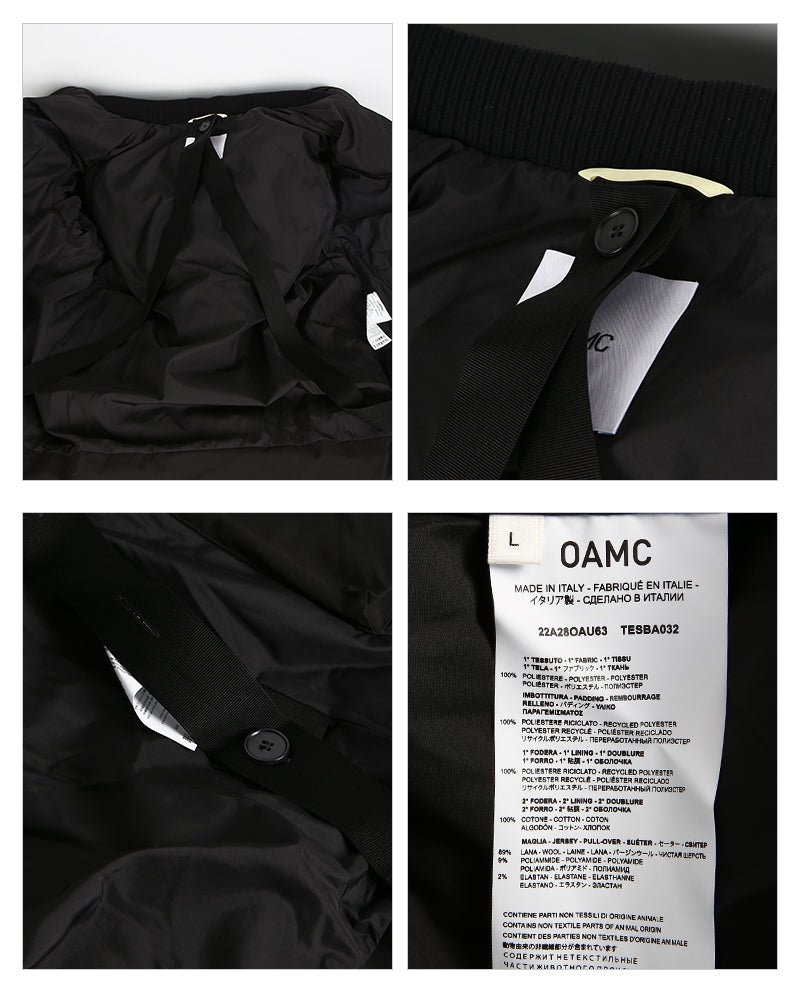 OAMC Men's Logo Print Hooded Puffer Jacket 28OAU63 TESBA032 001