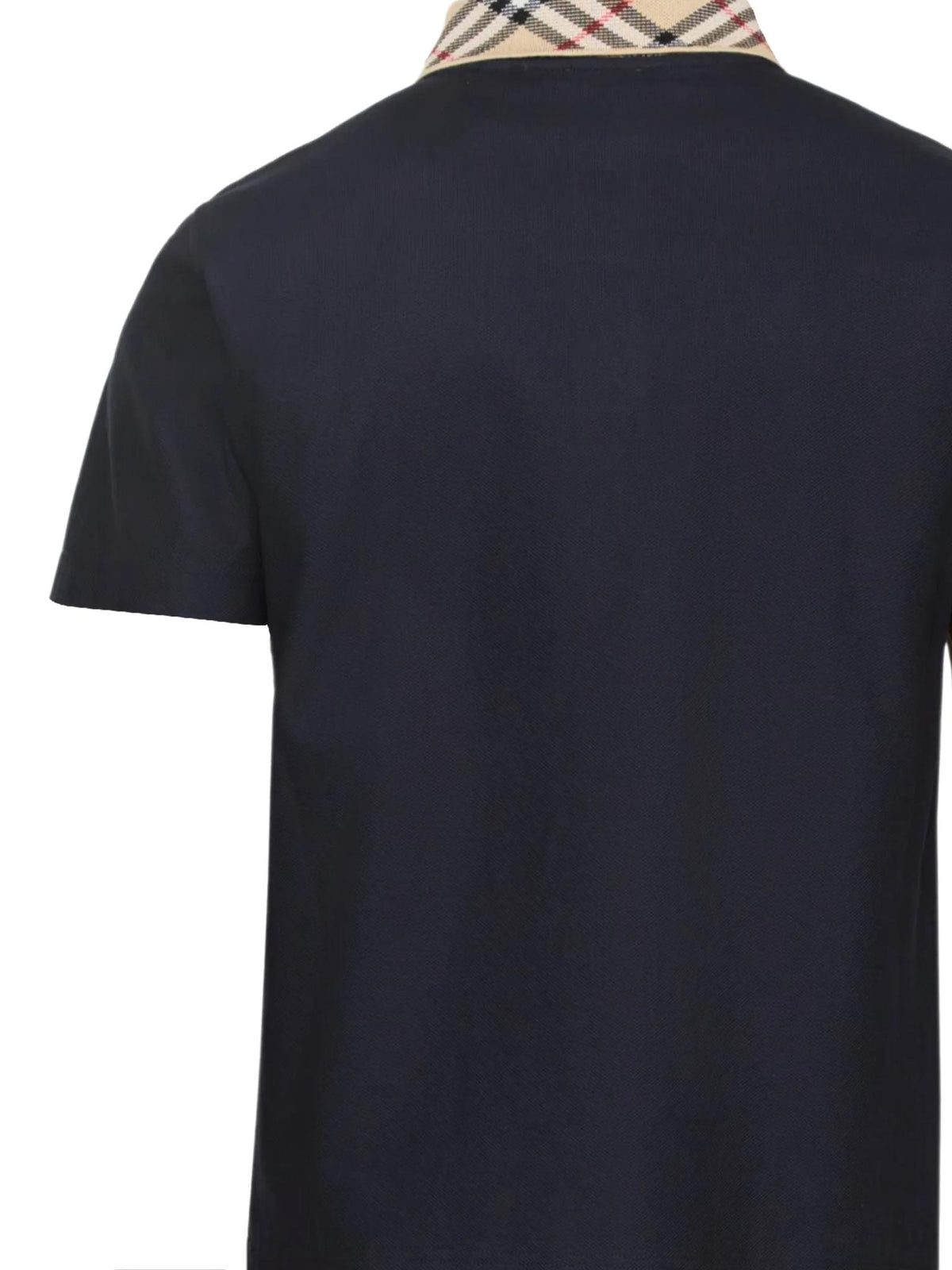 BURBERRY Short Sleeve Polo Shirt Men Cotton Classic Fit Navy
