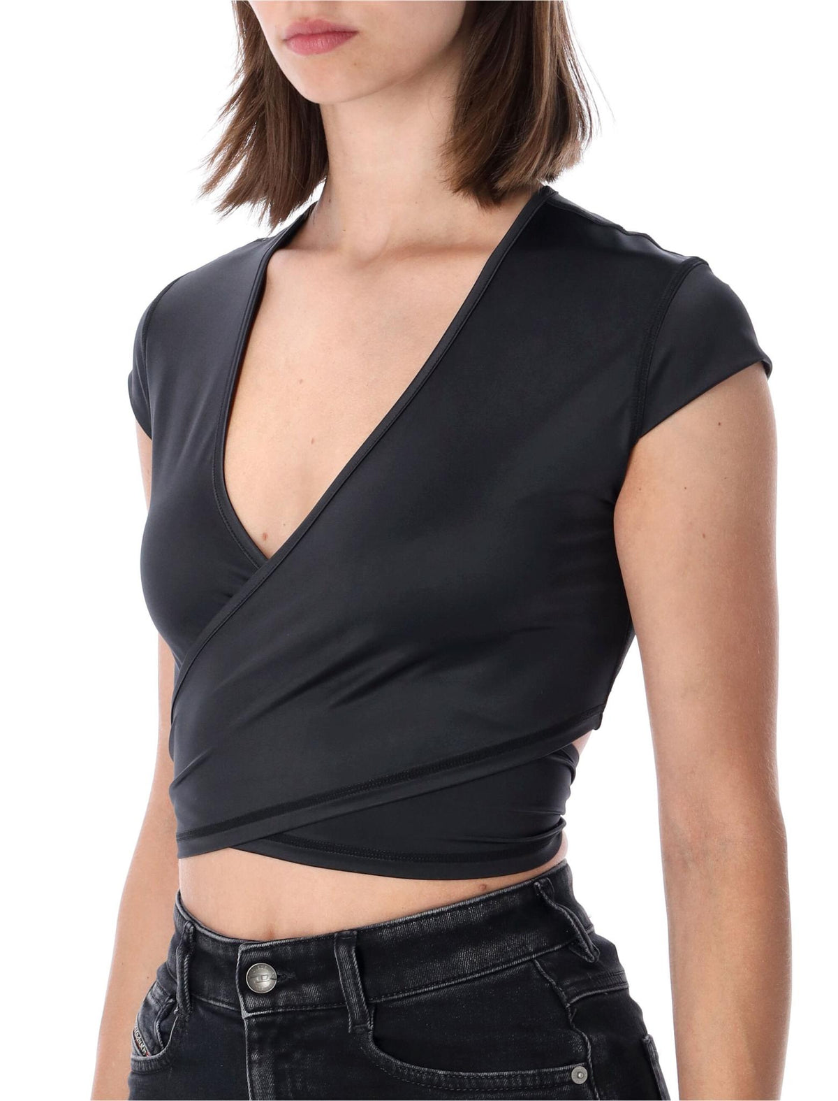 DIESEL Short Sleeve T-Shirt Women’s Black Cotton