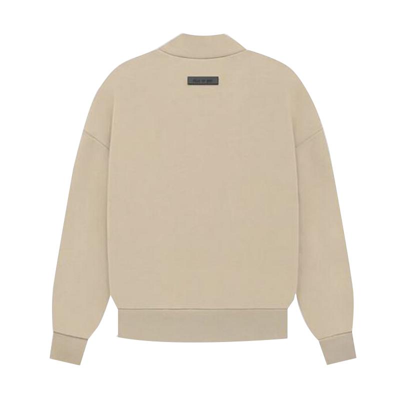 Fear of God Essentials Beige Black Crewneck Sweatshirt Unisex