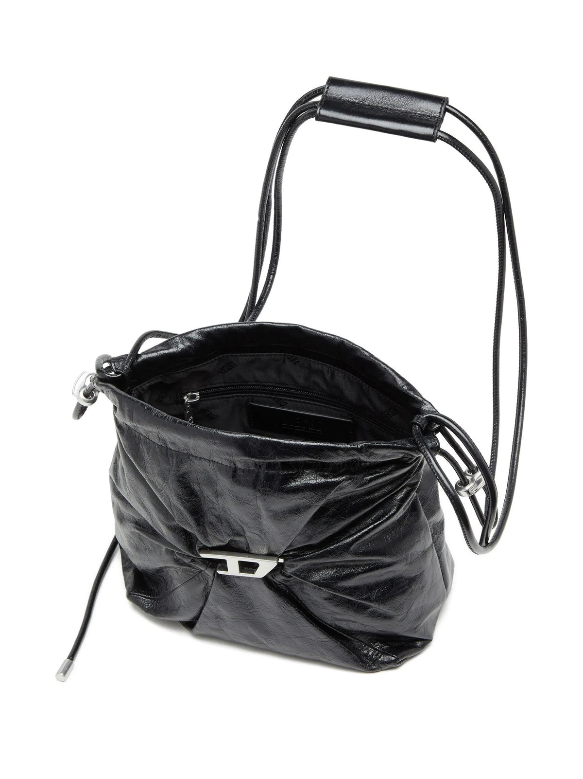 DIESEL Black Leather Shoulder Bag