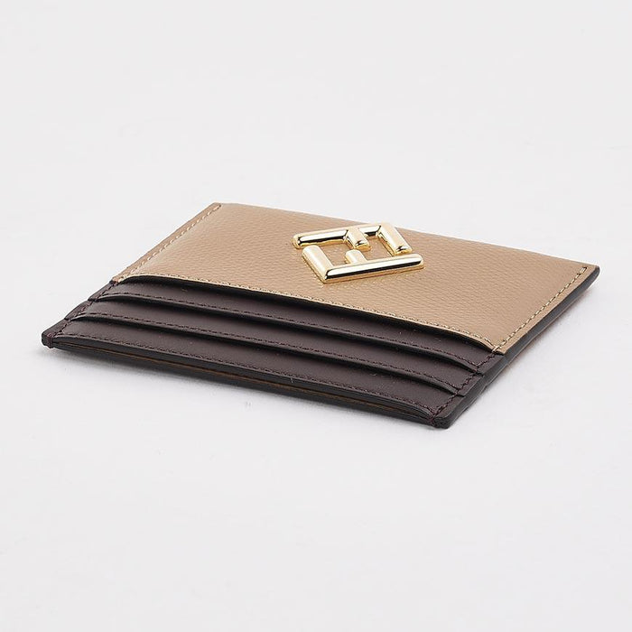 FENDI FF Diamond Leather Card Holder Wallet for Women