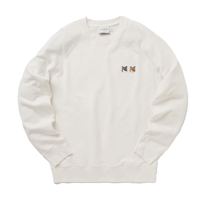 Maison Kitsune Double Fox Head Crewneck Sweatshirt Men’s Navy Cotton