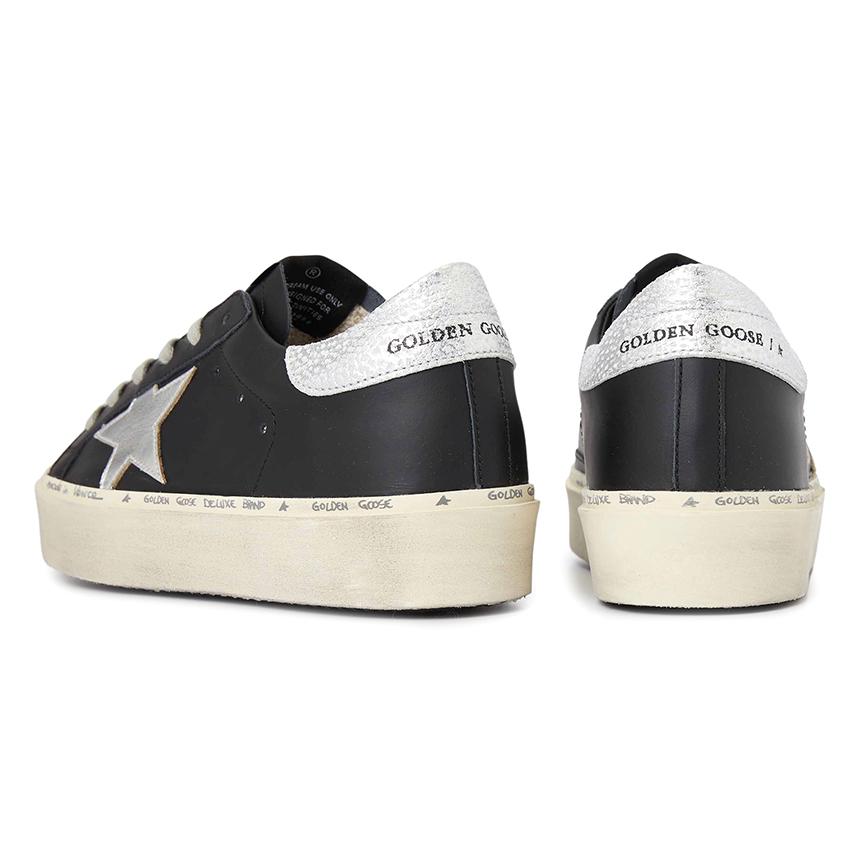 GOLDEN GOOSE Hi Star Leather Low-Top Sneakers Women White Silver