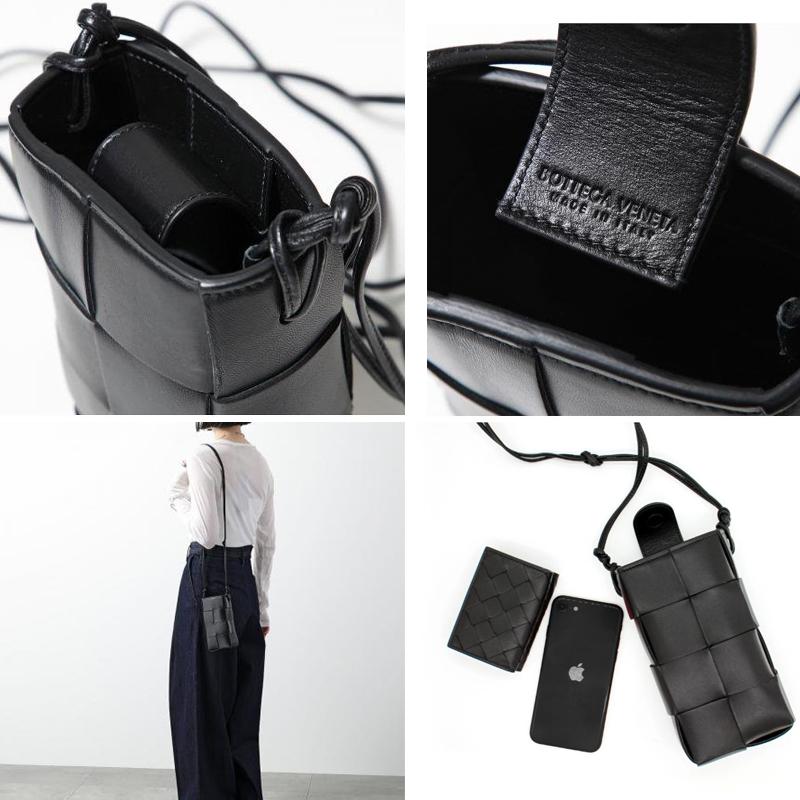 Bottega Veneta Black Leather Cassette Pouch Crossbody Bag 730541 VCQC4