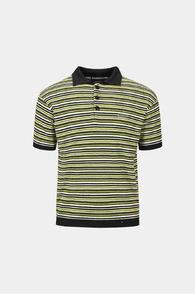 Andersson Bell Cotton Polo Shirt for Men atb1286m CHARCOAL LIME DOM