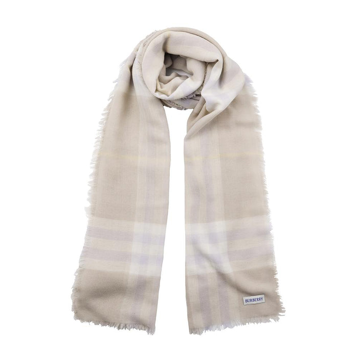 BURBERRY Beige Giant Check Scarf 8110469 A1481