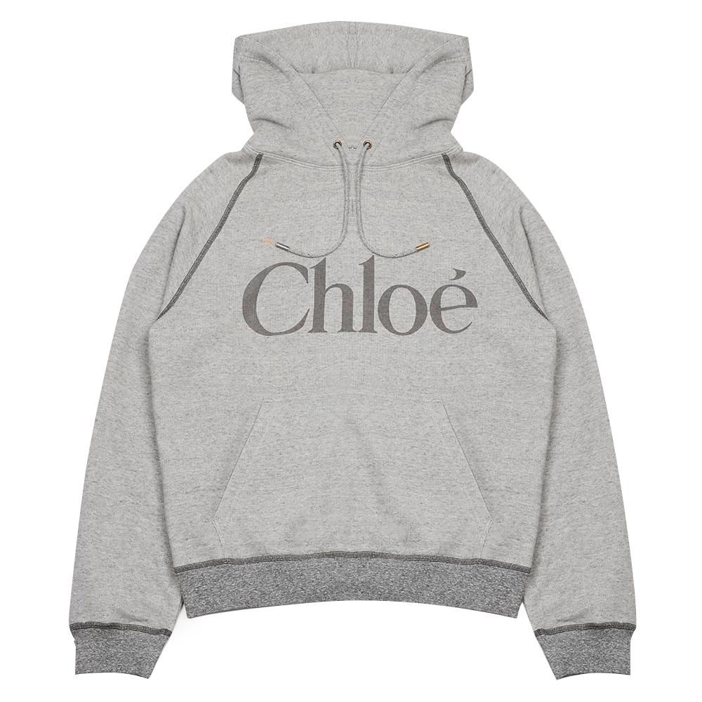 Chloe Cotton Fleece Mix Oversized Logo Hoodie CH25AJH10179 060