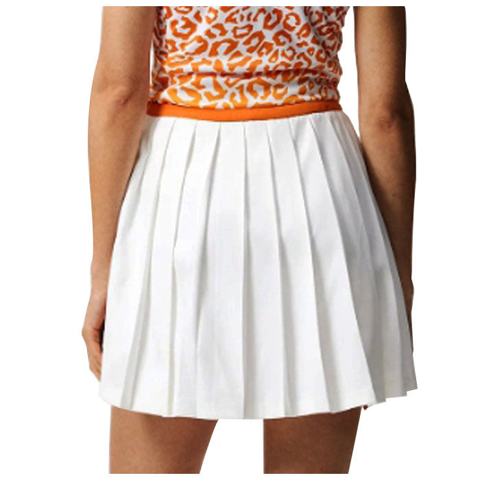 J LINDEBERG Sierra Pleated Golf Skirt Mid Length White