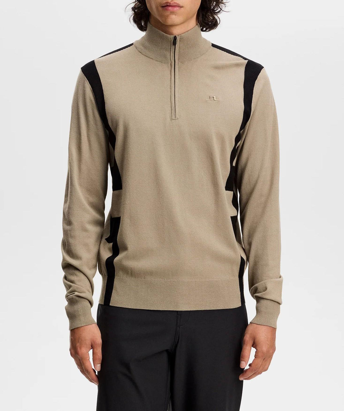 J LINDEBERG Men’s Golf Knit Half-Zip Sweater Brown
