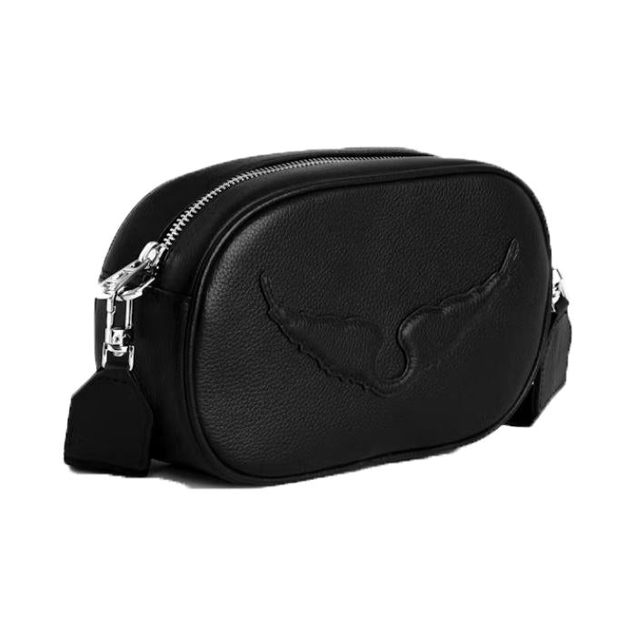 Zadig&Voltaire Black Leather Rock With You Camera Crossbody Bag