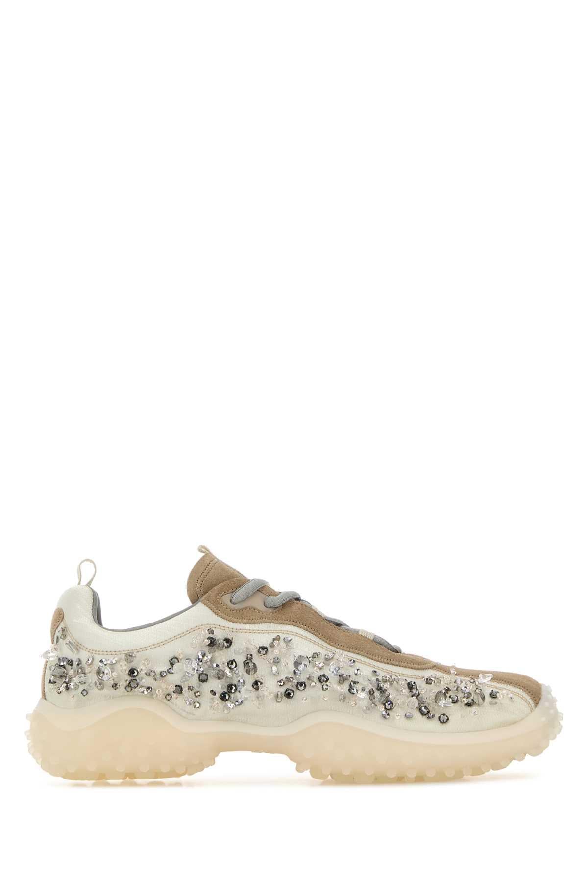 Miu Miu White Leather Low-Top Sneakers