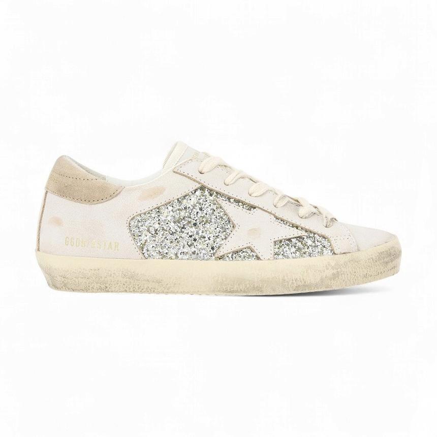 GOLDEN GOOSE Superstar Leather Low-Top Sneakers Women White Silver