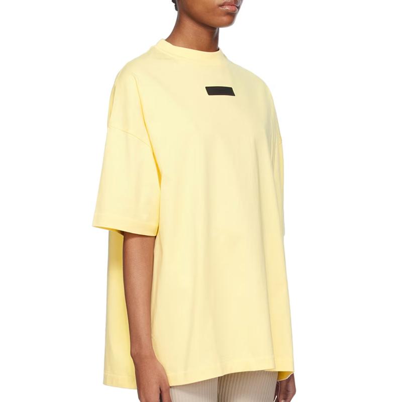 Fear of God Essentials Logo Patch Canary T-Shirt