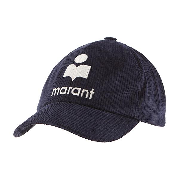 Isabel Marant Tyrone Logo Embroidered Corduroy Cap Unisex