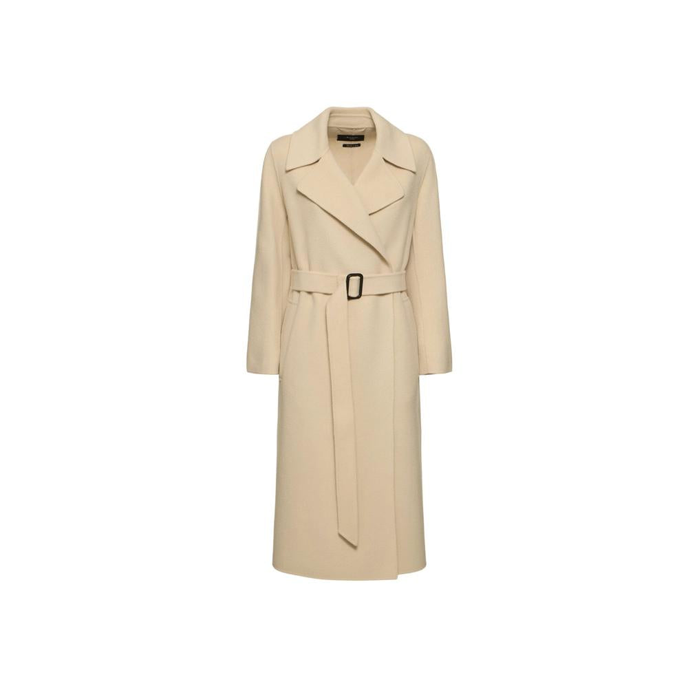 Max Mara Beige Belted Wool Coat 2525016021 086