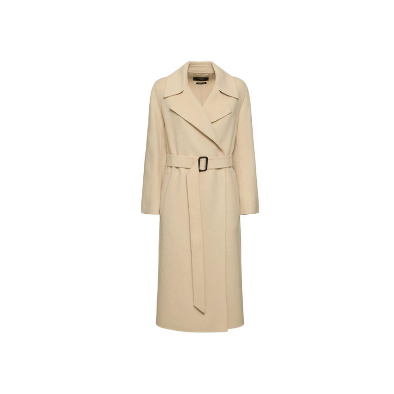 Max Mara Beige Belted Wool Coat 2525016021 086