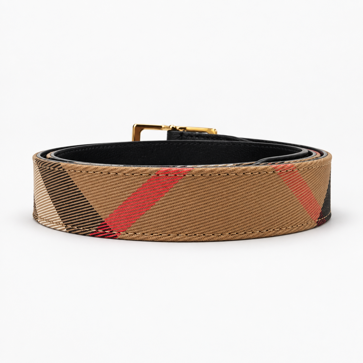 BURBERRY Reversible Women’s Black Leather Belt 81149741