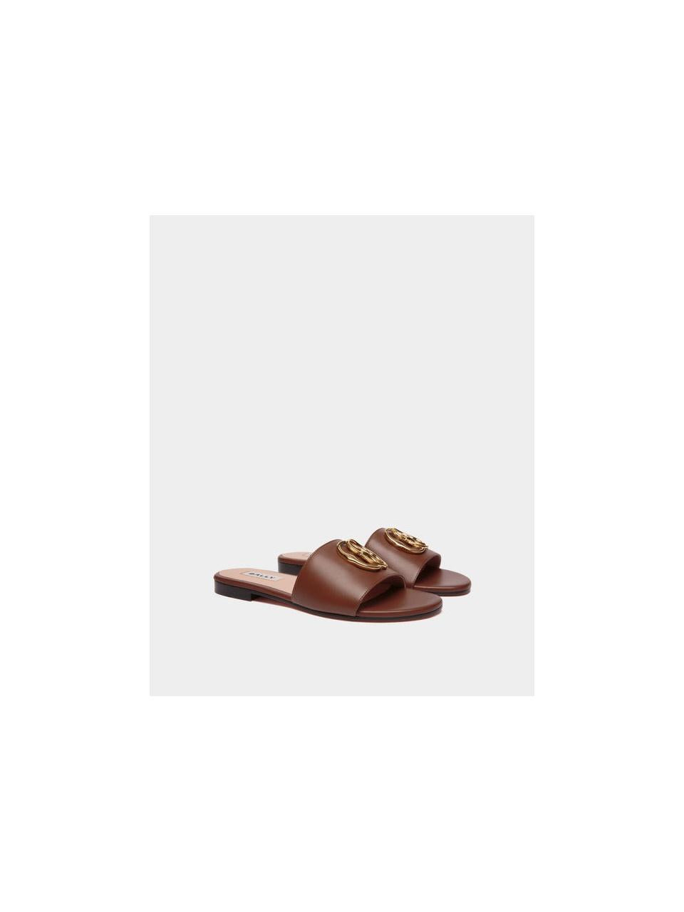BALLY GHIS Leather Sandals Black WF103 HNA003 U808