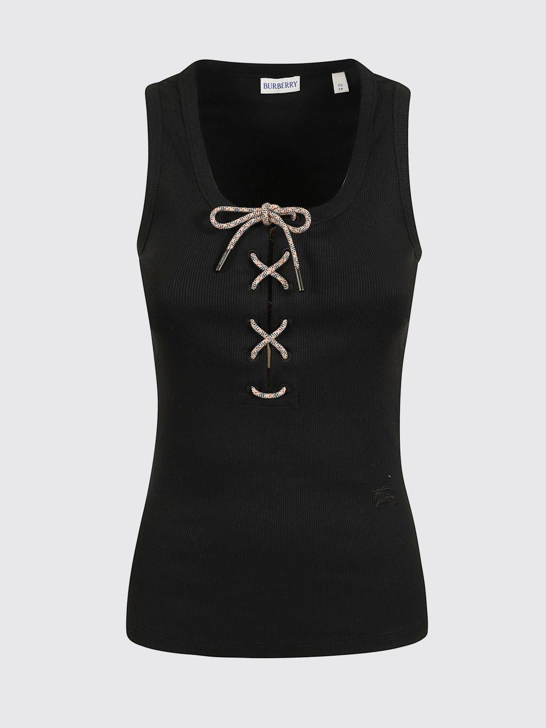 BURBERRY Beige Cotton Tank Top Sleeveless Shirt