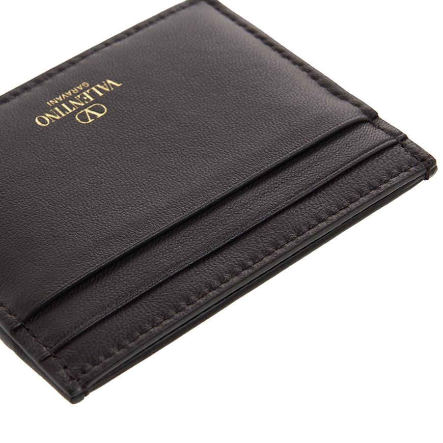VALENTINO Garavani Toile Iconographe Men's Leather Card Holder