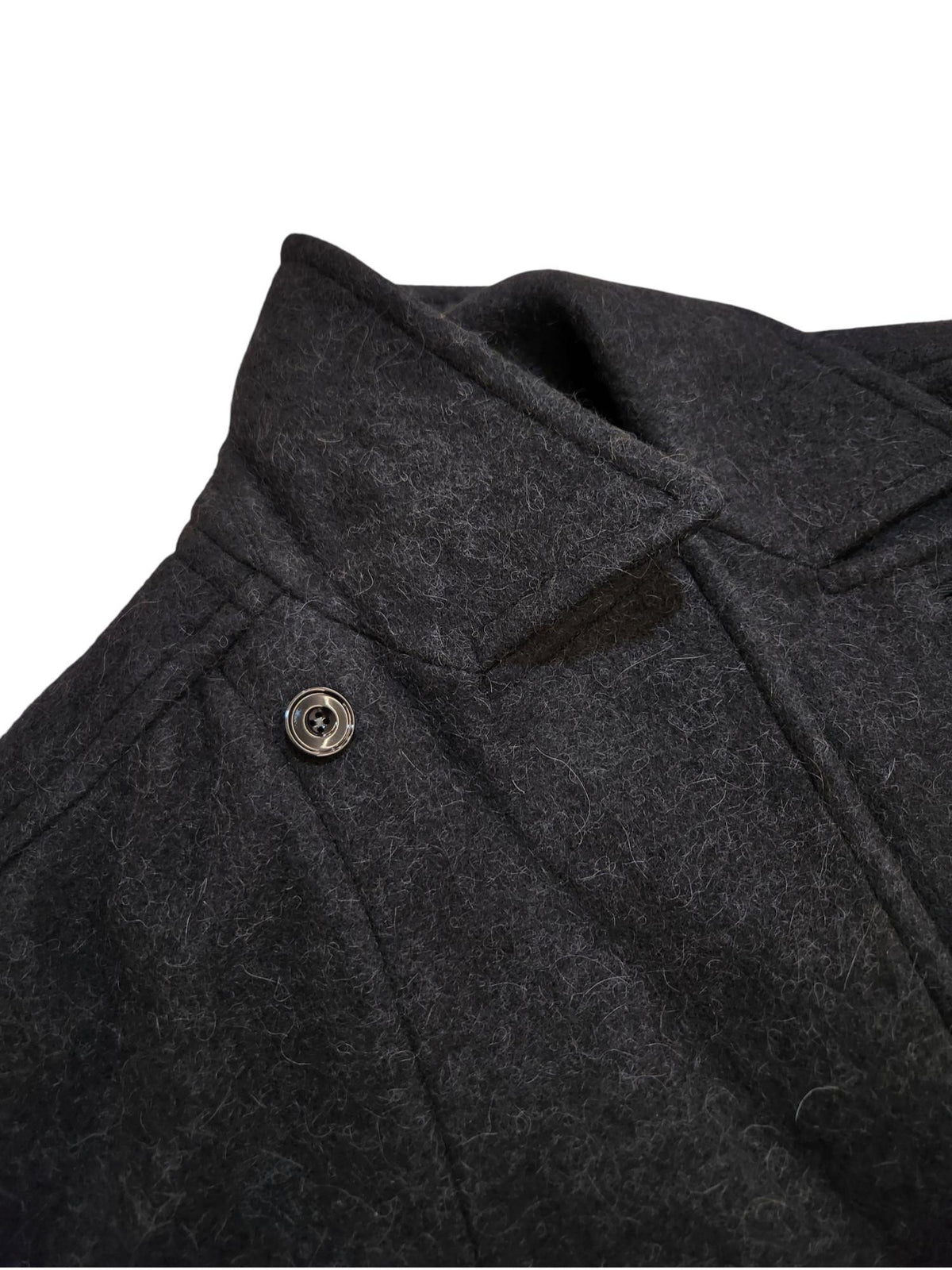 Lemaire Black Wool Alpaca Soft Coat
