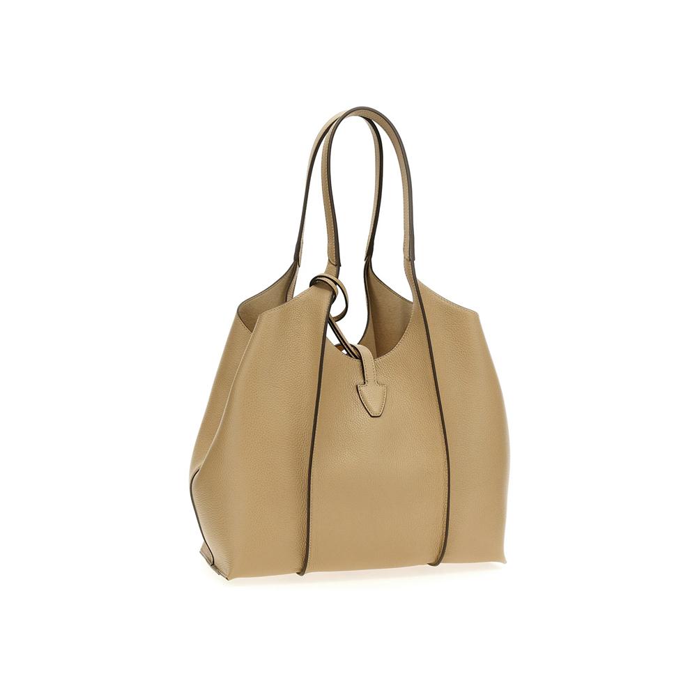 Tods Timeless Small Shoulder Bag Beige Tote XBWTSBA0200 XSO C606