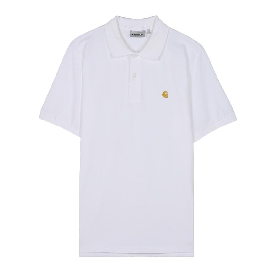 CARHARTT WIP Chase Pique Polo Shirt Men’s Black Short Sleeve