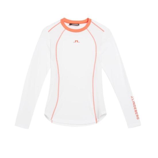 J LINDEBERG Long Sleeve Sweatshirt Top for Women AWJT100560000 WHITE DOM