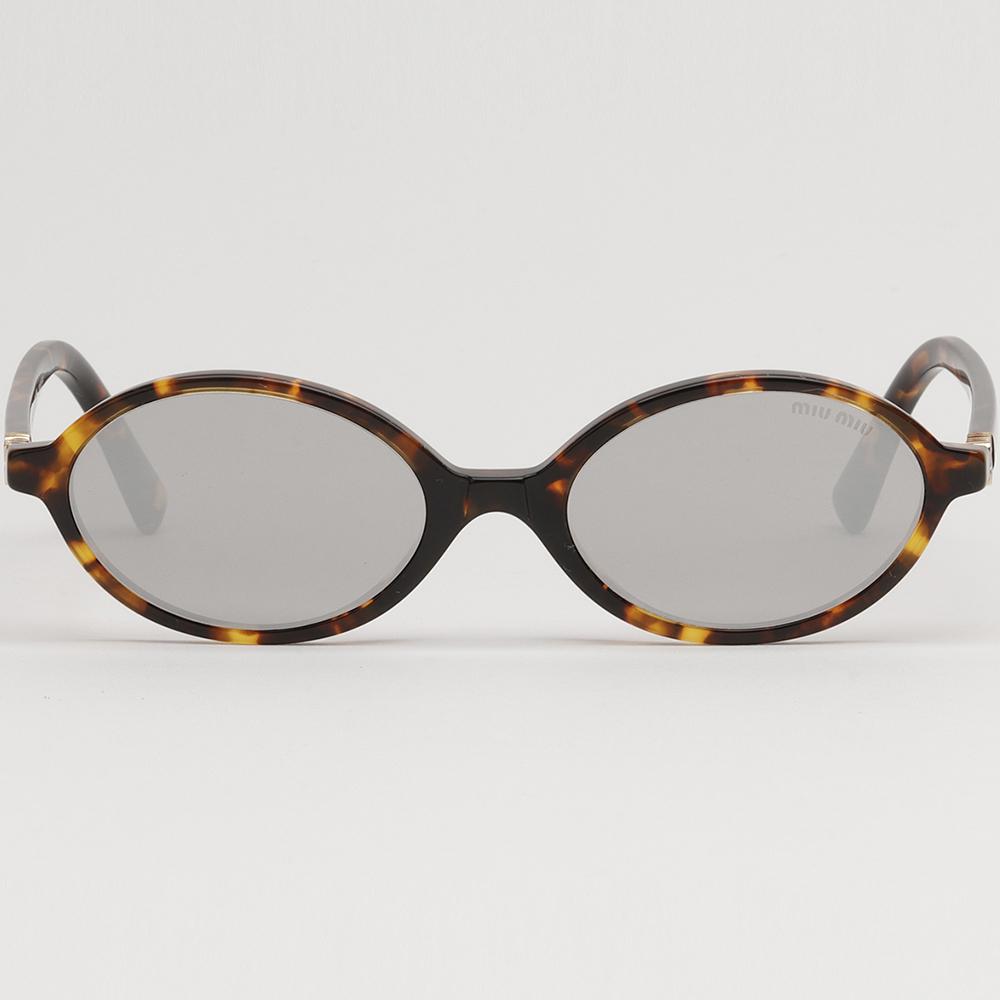 Miu Miu Leopard Mirror Round Acetate Sunglasses Unisex SMU04Z VAU 07F