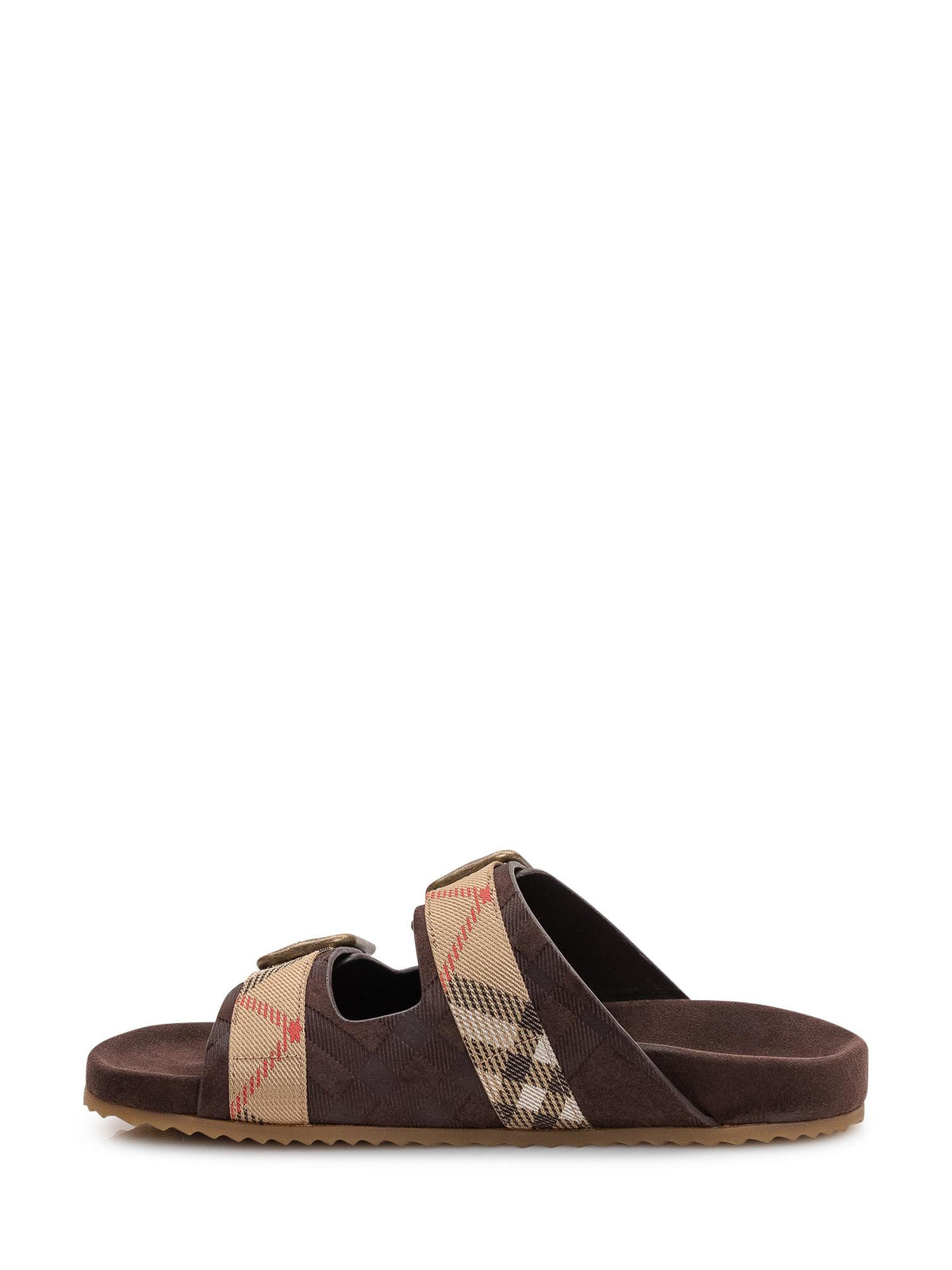 BURBERRY Black Leather Strappy Sandals