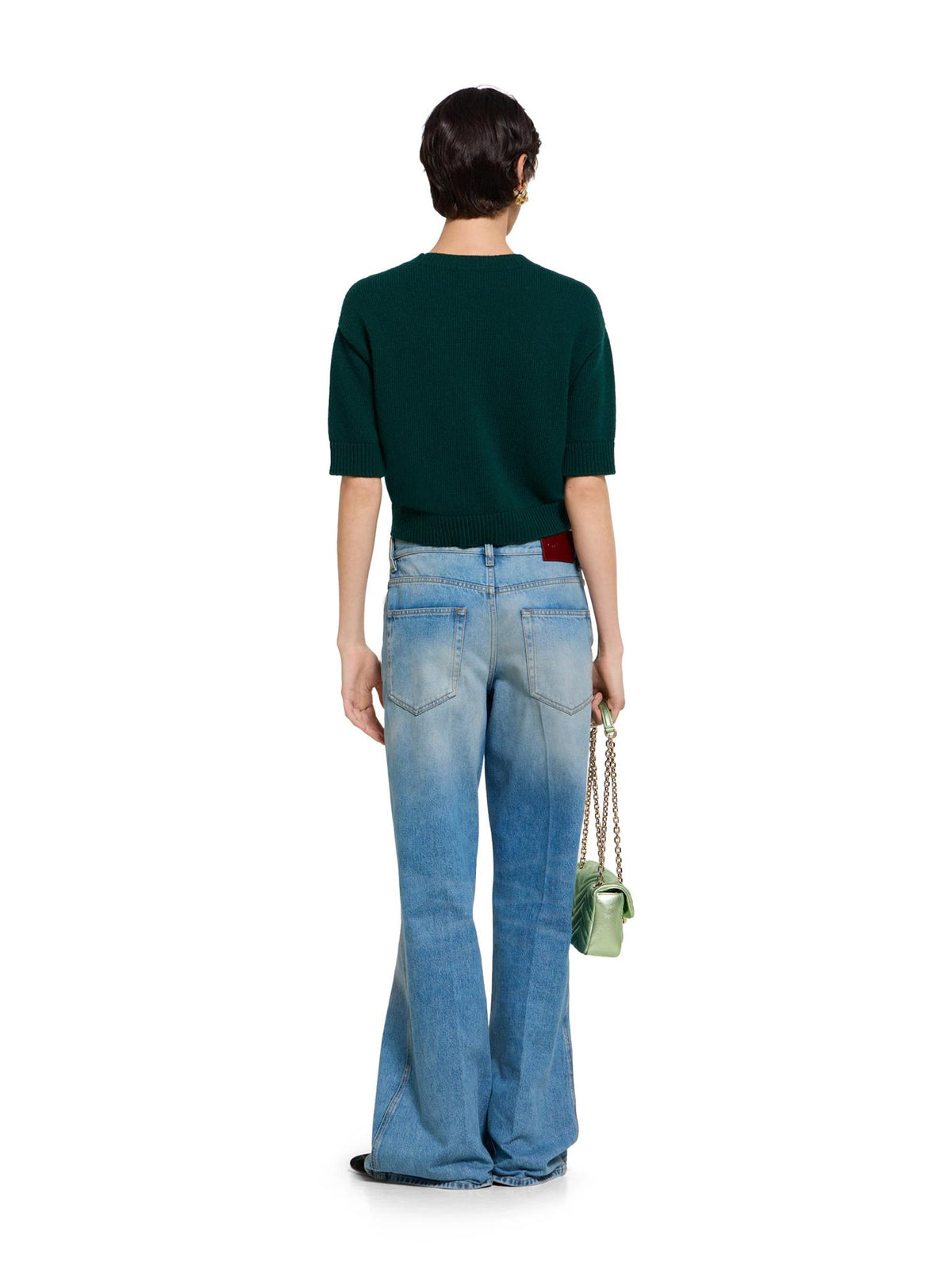 GUCCI Pink Wool Round Neck Knit Sweater