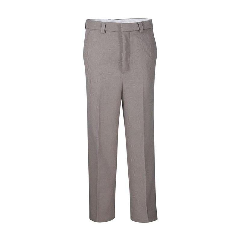 AMI Wide Wool Pants Taupe Men’s Classic Trousers HTR403 WV0016 281