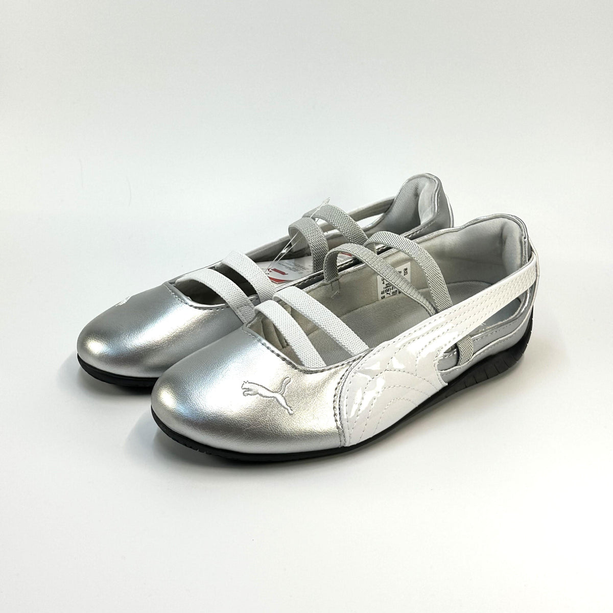 PUMA Speedcat Ballet Metallic Silver White Low-Top Sneakers 401581 01