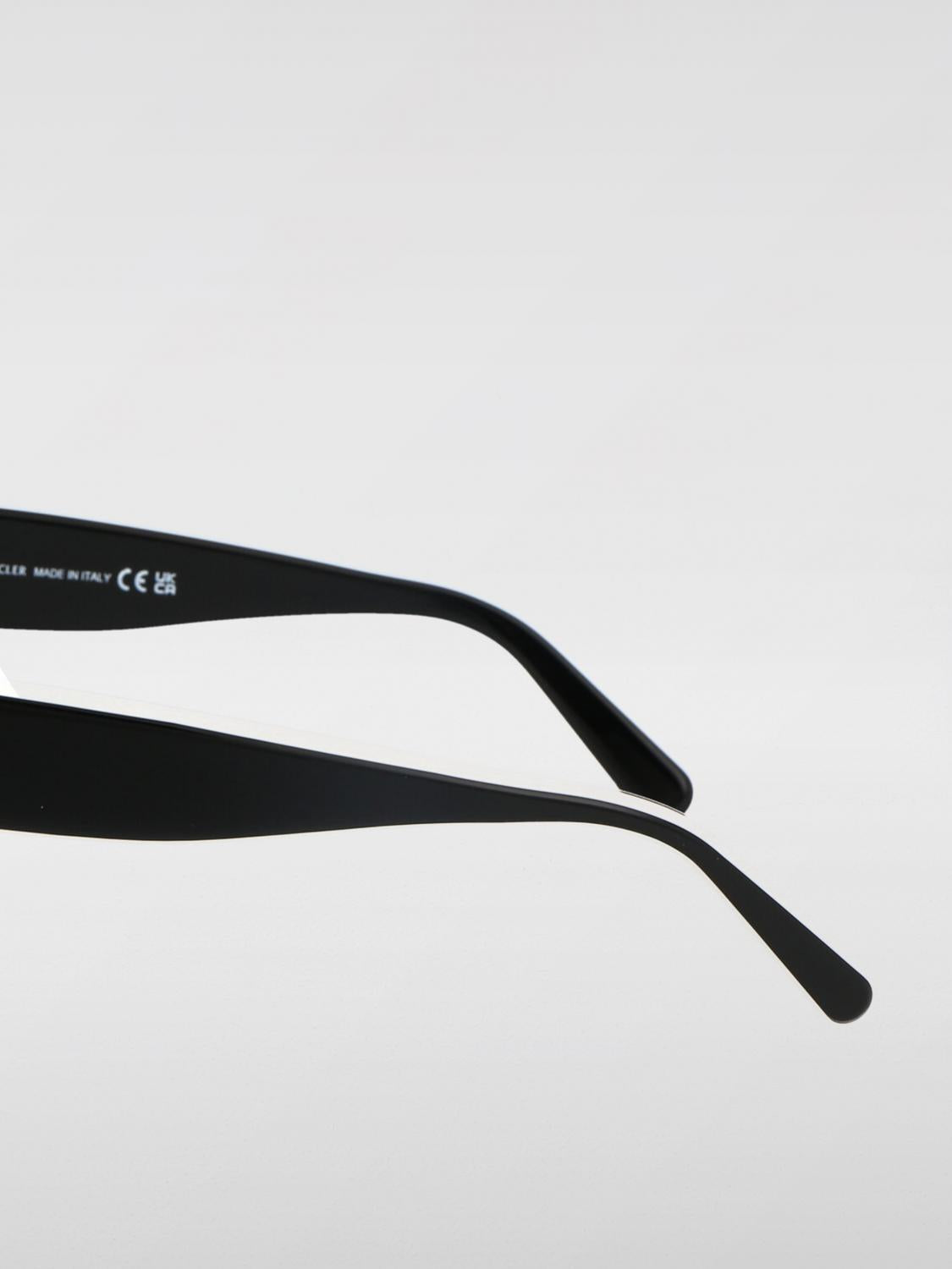 Moncler Black Acetate Round Eyeglasses