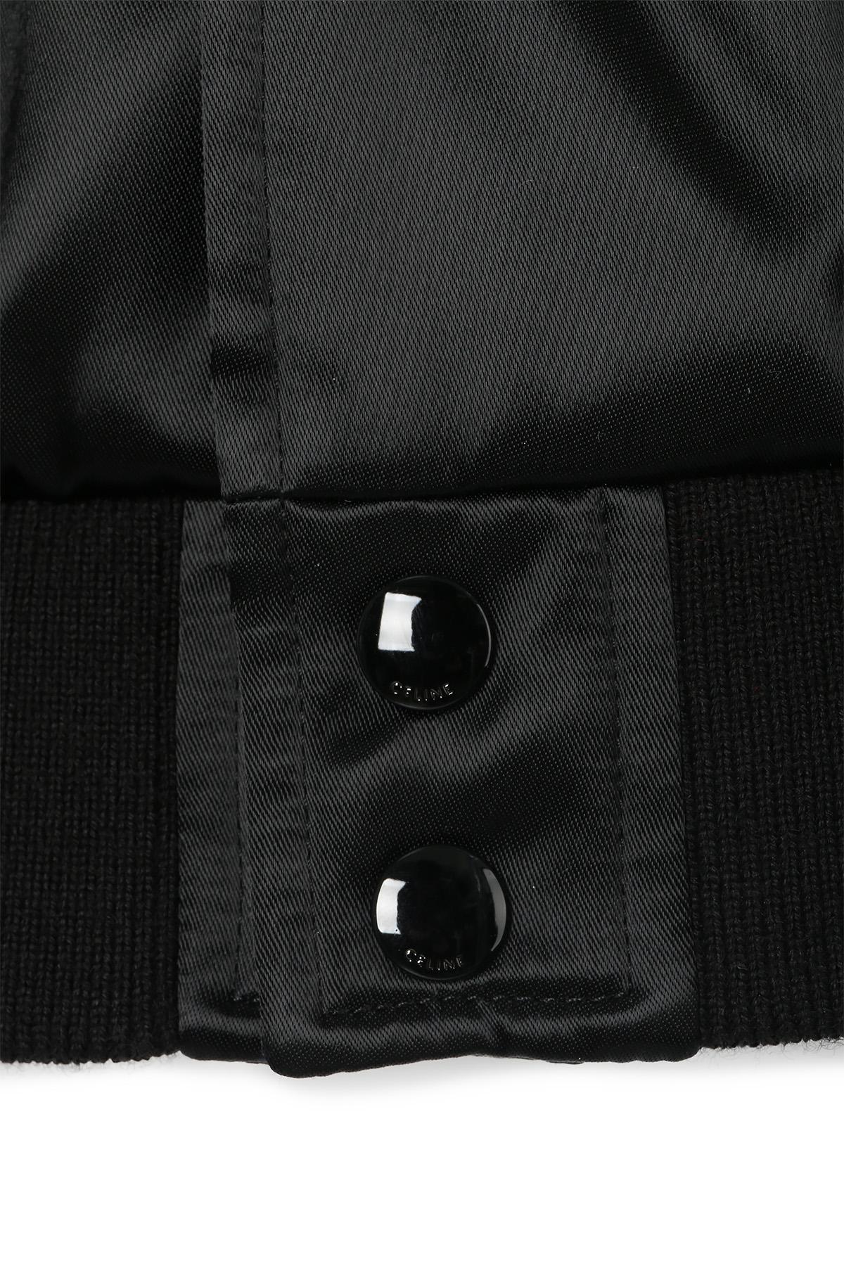 CELINE Men's Boy Doll Satin Nylon Teddy Bomber Jacket Black 2W750048S 38NO