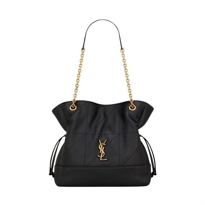 Saint Laurent Lambskin Jamie Small Shopper Shoulder Bag Black 833948 AAB32 1000