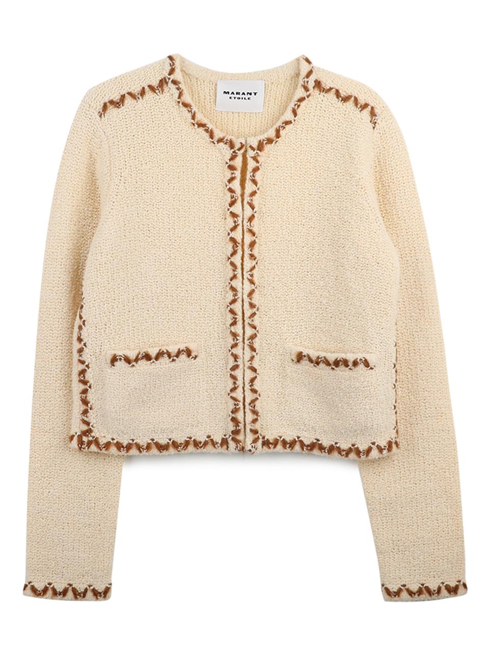 Isabel Marant Merino Wool Tweed Cardigan CA0154 FA D1L06E ECBZ