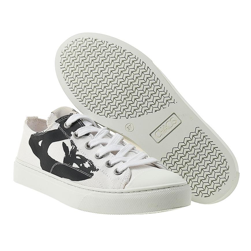 Vivienne Westwood Womens Plimsoll Low Top Sneakers White Canvas