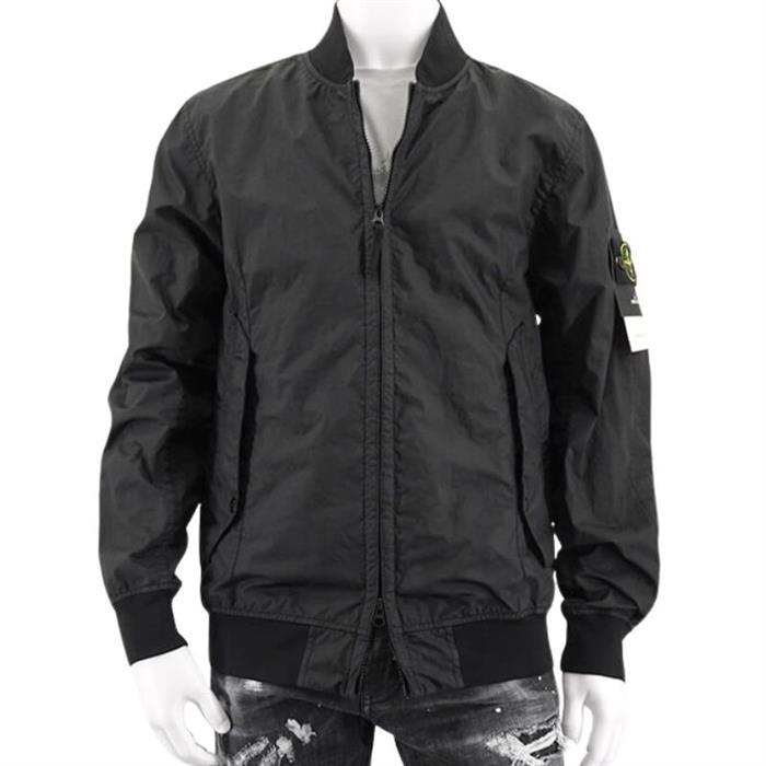 STONE ISLAND Membrana 3L TC Bomber Jacket Black Men's