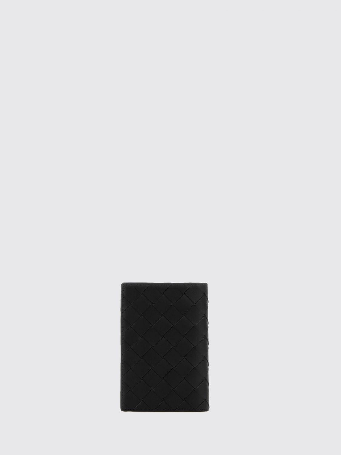 Bottega Veneta Black Intrecciato Leather Long Wallet