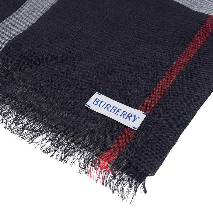BURBERRY Women’s Check Gauze Scarf Green