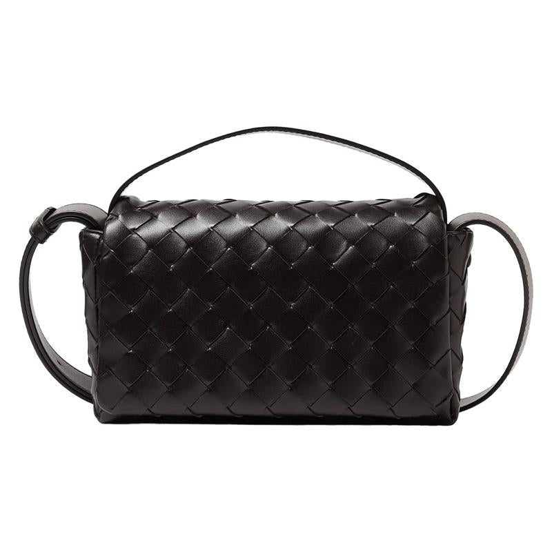 Bottega Veneta Intrecciato Leather Crossbody Bag Brown Unisex