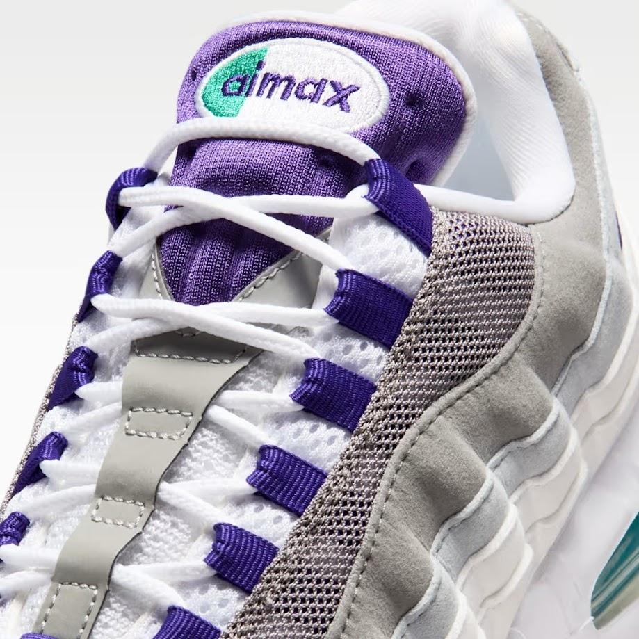 Nike Air Max 95 OG White Purple Mesh Low-Top Sneakers HJ5996 100